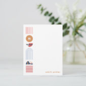 Geometrische regenboogmonogram - Rood (Staand voorkant)