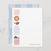 Geometrische regenboogmonogram - Rood (Voorkant / Achterkant)