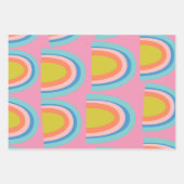 Geometrische regenboogpatronen afspelen in helder  inpakpapier vel (Voorkant 2)