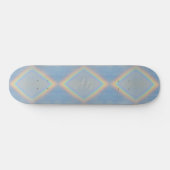 Geometrische regenboogpatronen met Initialen Persoonlijk Skateboard (Horizontaal)