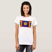 Geometrische regenboogpleinen T-shirt (Voorkant volledig)
