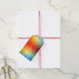 Geometrische regenboogstraal Kaleidoscoop Cadeaulabel
