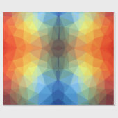 Geometrische regenboogstraal Kaleidoscoop Cadeaupapier (Vlak)