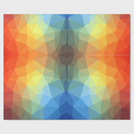 Geometrische regenboogstraal Kaleidoscoop Cadeaupapier (Vlak)