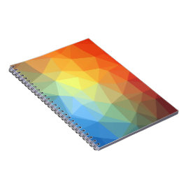 Geometrische regenboogstraal Kaleidoscoop Notitieboek