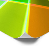 Geometrische regenboogwervelkolom poster (Hoek)