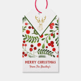 Geometrische rendier kerstcadeau Label Cadeaulabel