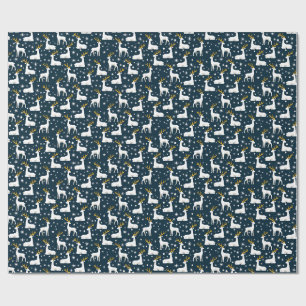 Geometrische rendieren en sterren Winter Design Cadeaupapier