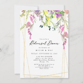 Geometrische repetitie met kleurrijke wilde bloem kaart