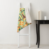 Geometrische Retro 1950s Mideeuwse Moderne Abstrac Sherpa Deken (In situ)