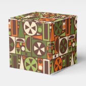 Geometrische Retro 50s Mid-Century Modern Abstract Bedankdoosjes (Voorkant Zijde)