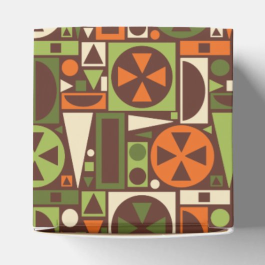 Geometrische Retro 50s Mid-Century Modern Abstract Bedankdoosjes (Bovenkant)