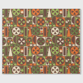 Geometrische Retro 50s Mid-Century Modern Abstract Cadeaupapier (Vlak)