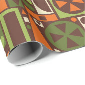 Geometrische Retro 50s Mid-Century Modern Abstract Cadeaupapier (Rol Hoek)