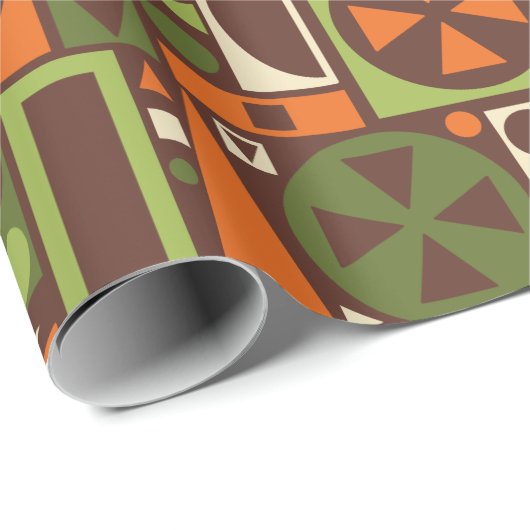 Geometrische Retro 50s Mid-Century Modern Abstract Cadeaupapier (Rol Hoek)