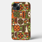 Geometrische Retro 50s Mid-Century Modern Abstract Case-Mate iPhone Case (Achterkant)