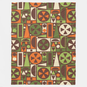 Geometrische Retro 50s Mid-Century Modern Abstract Fleece Deken