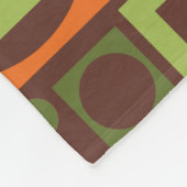 Geometrische Retro 50s Mid-Century Modern Abstract Fleece Deken (Hoek)