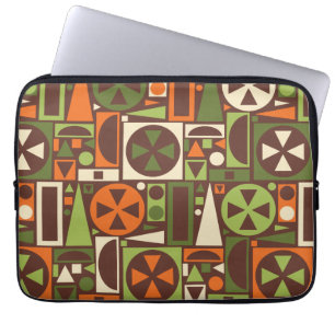 Geometrische Retro 50s Mid-Century Modern Abstract Laptop Sleeve