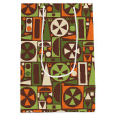 Geometrische Retro 50s Mid-Century Modern Abstract Medium Cadeauzakje (Achterkant)