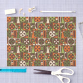 Geometrische Retro 50s Mid-Century Modern Abstract Tissuepapier (Craft)