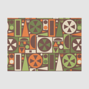 Geometrische Retro 50s Mid-Century Modern Abstract Tissuepapier