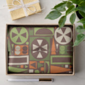Geometrische Retro 50s Mid-Century Modern Abstract Tissuepapier (Geschenk)