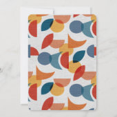 Geometrische Retro Abstracte Mideeuwse Verjaardag Kaart (Achterkant)