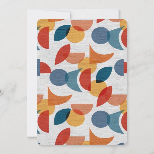 Geometrische Retro Abstracte Mideeuwse Verjaardag Kaart (Achterkant)