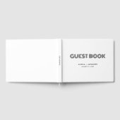 Geometrische Retro Art Deco Bruiloft Gastenboek (Volledig)