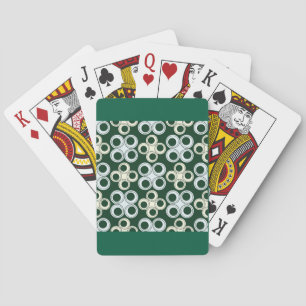 Geometrische Retro Cirkels Patroon Pokerkaarten