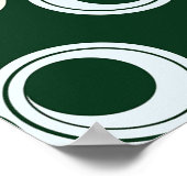 Geometrische Retro Cirkels Patroon Poster (Hoek)
