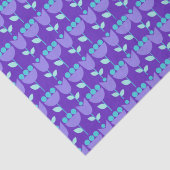 Geometrische Retro Flower Bauhaus Paarse Verjaarda Tissuepapier (Detail)