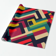 Geometrische retro Gift Wrapping Paper