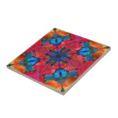 Geometrische Retro Hippie Fantasy Tegel Tegeltje (Zijkant)