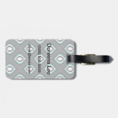 Geometrische retro ikat tribaal patroon bagagelabel (Achterkant horizontaal)