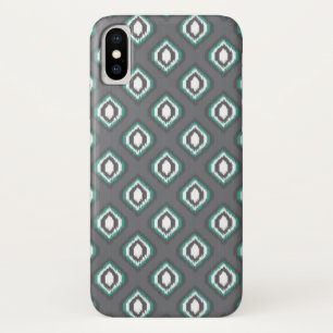 Geometrische retro ikat tribaal patroon iPhone x hoesje