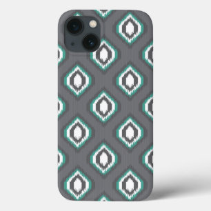 Geometrische retro ikat tribaal patroon iPhone 13 hoesje