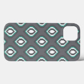 Geometrische retro ikat tribaal patroon Case-Mate iPhone case (Achterkant (horizontaal))