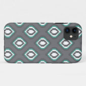 Geometrische retro ikat tribaal patroon Case-Mate iPhone case (Achterkant (horizontaal))