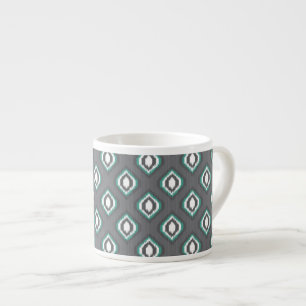 Geometrische retro ikat tribaal patroon espresso kop