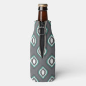 Geometrische retro ikat tribaal patroon flesjeskoeler (Fles Achterkant)