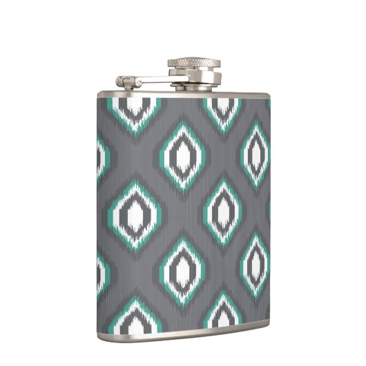 Geometrische retro ikat tribaal patroon heupfles (Rechts)