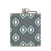 Geometrische retro ikat tribaal patroon heupfles (Achterkant)