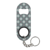 Geometrische retro ikat tribaal patroon mini flessenopener (Achterkant)