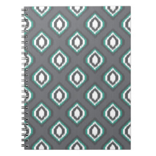 Geometrische retro ikat tribaal patroon notitieboek