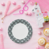 Geometrische retro ikat tribaal patroon papieren bordje (Feest)