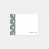 Geometrische retro ikat tribaal patroon post-it® notes (Voorkant)