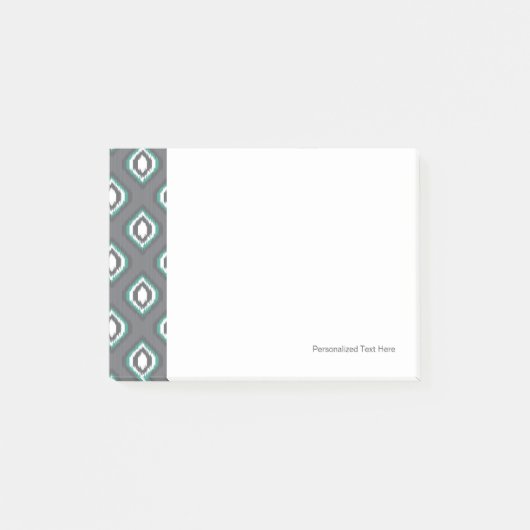 Geometrische retro ikat tribaal patroon post-it® notes (Voorkant)