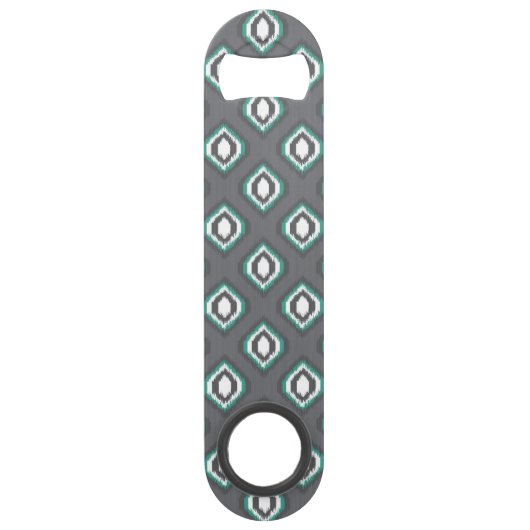 Geometrische retro ikat tribaal patroon speed flessenopener (Voorkant)